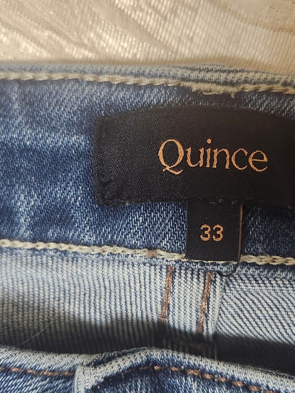 Quince Bella Stretch Kick Flare Jean Size 33S Excellent Condition - Picture 7 of 12